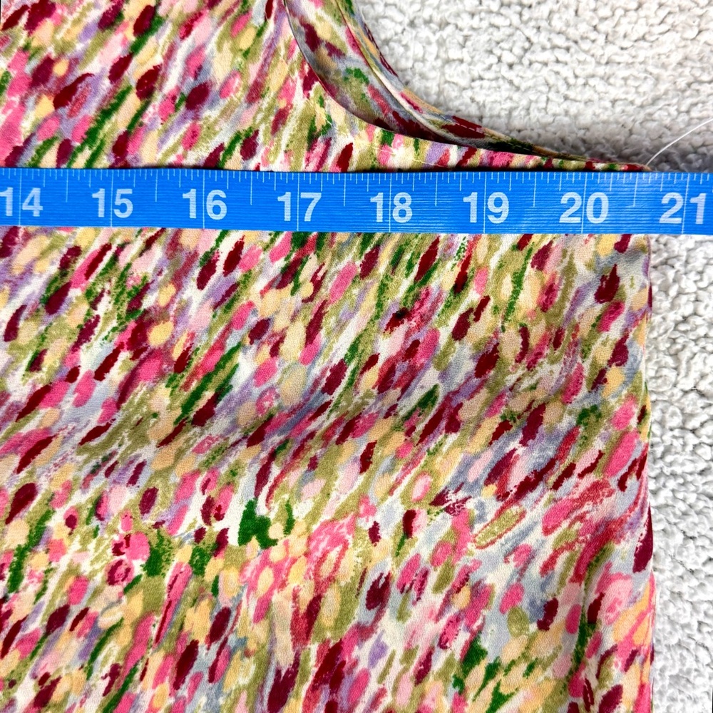 Liz Claiborne Sleeveless Blouse Tank Top Country Garden Multicolor Size 12 - Picture 6 of 6